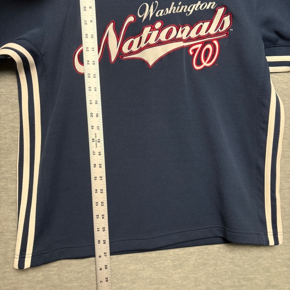 Adidas Washington Nationals Jersey Shirt Embroidered Baseball MLB Navy ‎ Medium - Picture 4 of 8